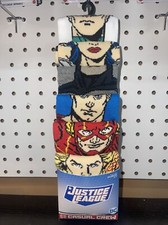 6 Pairs Of Justice League Casual Crew Socks Size 8-12