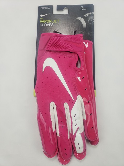 pink nike football gloves