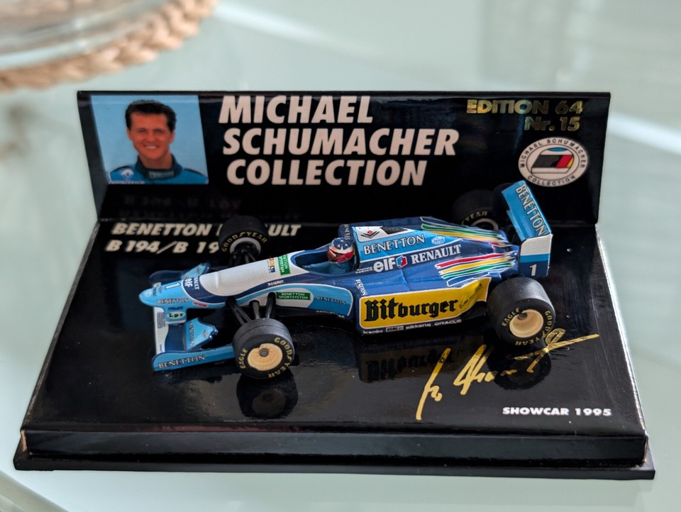 MICHAEL SCHUMACHER Autogramm signiertes Modellauto Formel 1