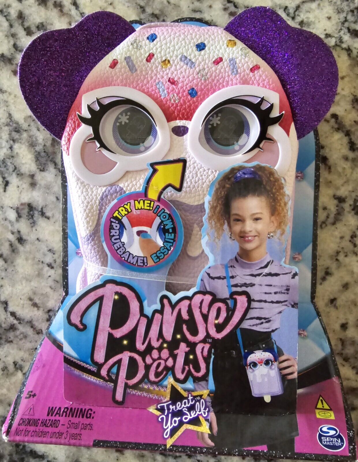 Purse Pets Treat Yo Self Pupsicle Interactive Pet Toy Handbag Light Spin Master