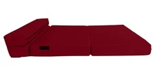 Lounger Folding Foam Mattress, Convertible Sleeper Sofa Bed 6 x 48 x80 Red