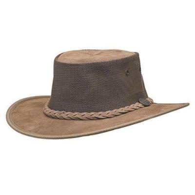 Barmah Foldaway Suede Cooler Hat - M 57 cm Mesh Sides
