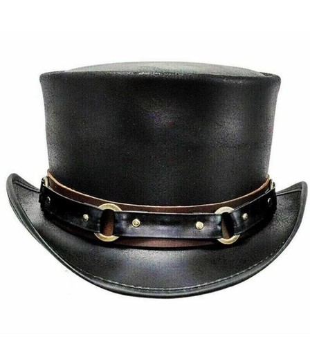 Cappello A Cilindro / Cappello A Tubo Da Stufa In Pelle Rosa - Foto 6