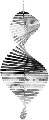 3D-Helix Edelstahl Windspiel zum Aufhängen für Garten Balkon Innen Außenbereich