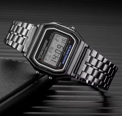 F-91W-1 Men s 2025 Digital Watch Gray Resin Classic Alarm Light Waterproof