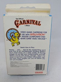 CARNIVAL - Intellivision, CIB, w/ Manual