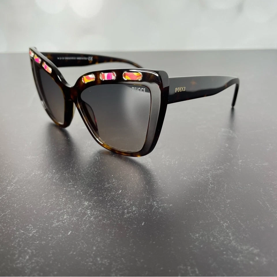 Gafas de sol Emilio Pucci EP0101 52B semi ojo de gato para mujer talla 59-16-140” Foto 3 de 4