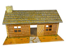 Marx Tin Log Cabin Toy Litho House 