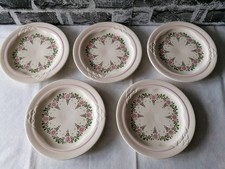 DDR Keramik Torgau 5 Kuchen-Abendbrotteller ø 19,5cm Vintage 70ziger