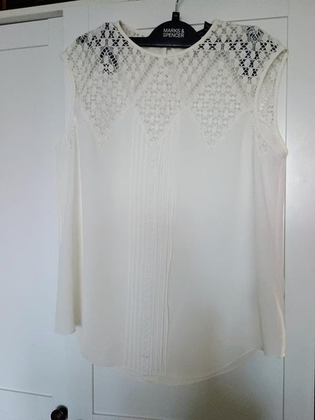 Women Karen Millen Shirt White Lace 36 / S / 44