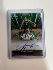 Topps 2025-26 Chrome Rookie Egor Demin Green Refractor /99 Nets NBA Card