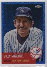2022 Chrome Platinum Anniversary Blue Mini-Diamond Refractor Billy Martin 2qw