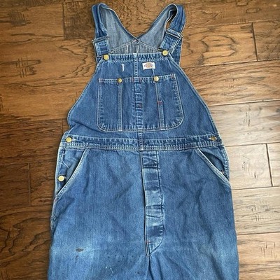 Dickies Men s S Blue Denim Bib Work Overalls - Denim Fabric