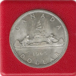 Münze Silber Canada Dollar 1965 Kanu Silber Voyageur Münze