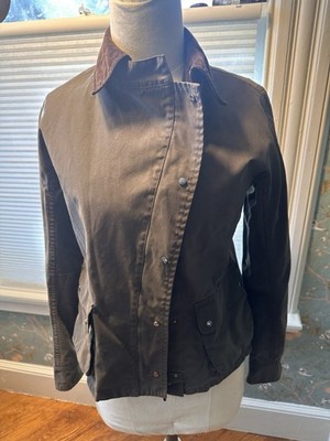 Max Mara Weekend Cotton Jacket Women s Size 6 Detachable Collar water repellent 