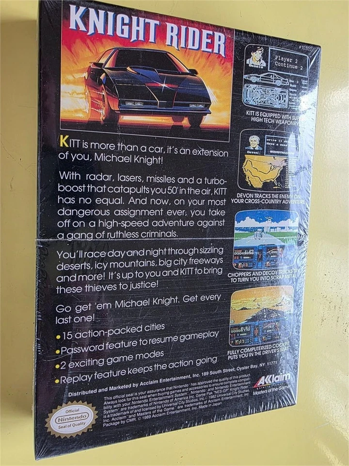 Knight Rider - NES - Brand New Factory Sealed H-Seam - Image 2 of 3