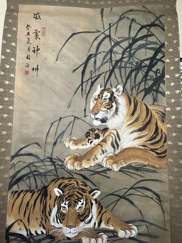 Tiger Hanging Scroll With Box - Picture 2 of 16