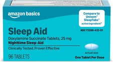 Basic Care Sleep Aid, Doxylamine Succinate Tablets, 25 mg, 96 Count
