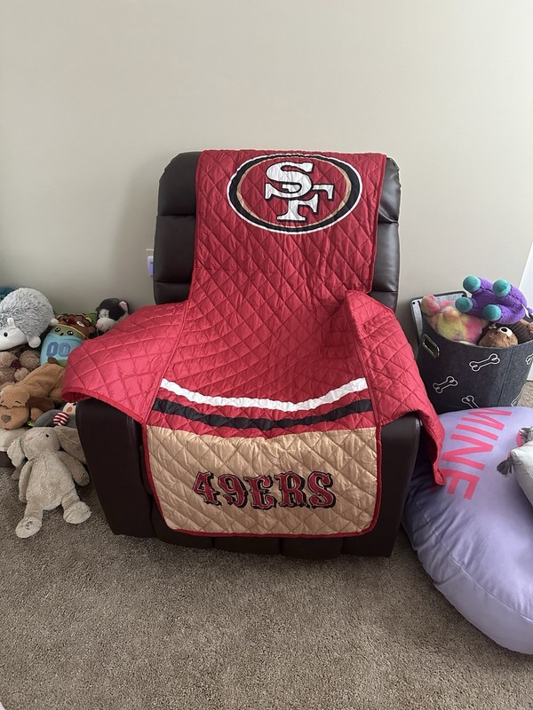 San Francisco 49ers Twin Quilted chair cover Red/Gold/Black/White NFL