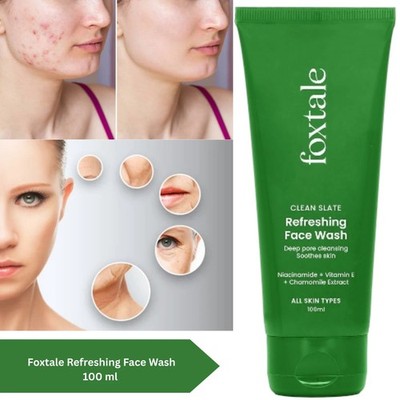 Foxtale Refreshing Face Wash mit Niacinamid Geeignet für alle Hauttypen 100 gm