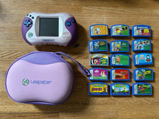 LeapFrog LEAPSTER 2 Pink Learning Game System Lot Console, 15 Games-3 NEW & Case