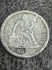 1877-CC Seated Liberty Dime Very Detailed Pics. Can Read Liberty Carson City