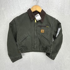 Carhartt Detroit Jacket Fleece Lined Youth Small 6/7 YYJ97 MOS Green NWT NOS