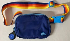 NEW ALDI Gear Belt Bag FANNY PACK Adjustable Rainbow Strap Zipper Waist Pouch