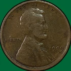 1909-VDB Lincoln Wheat Cent Very Fine VF Coin #37525