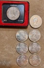 CANADIAN SILVER DOLLAR-8 COIN LOT six 1966, one 1972, one 1873-1972