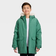 Kids' Hooded Parka Jacket - All In Motion Green L