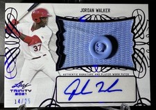 🔥2021 Jordan Walker Leaf Trinity Purple Foil Button Auto #PA-JW1 14/25🔥