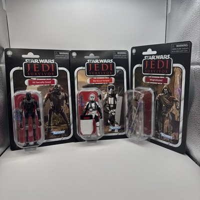 Star Wars Vintage Collection Jedi Survivor 3-PACK! Loose Carded! Mint!