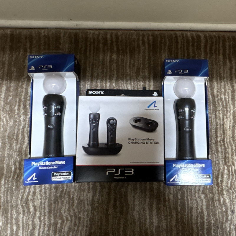 Sony PS3 PlayStation Move Motion Controllers Wireless Motion Control Black Lot 2
