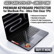 Premium Keyboard Cover Protector M5/M4/M3/M2/M1 Pro/Max MacBook Pro