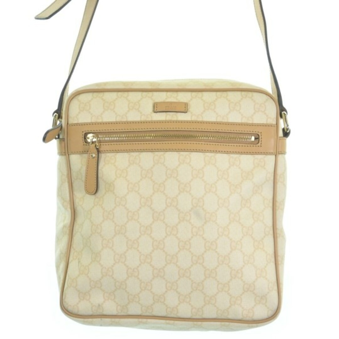 Gucci Women's Shoulder Bag White Beige Pattern Used Free Shipping