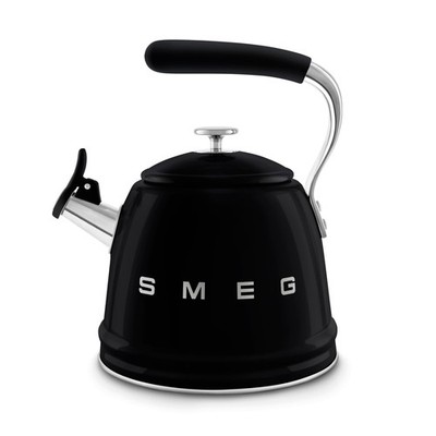 smeg WKF01BL Wasserkocher (2,3 Liter, Edelstahl, 50's Style, schwarz) #1907435