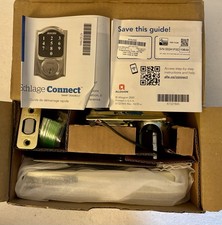 SCHLAGE Z-Wave Electronic Touchscreen Deadbolt Lock BE469ZP CAM 605 Brass AS-IS