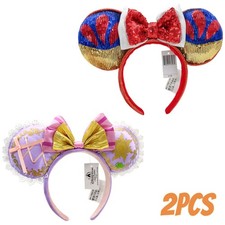 Disney Snow White Ears Sparkle Bow Ears Rapunzel Tangled Pascal Minnie Bow Ears