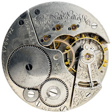 Antique 16s 1898 Elgin 15J Fancy Multicolor Dial Pocket Watch Movement 158 USA