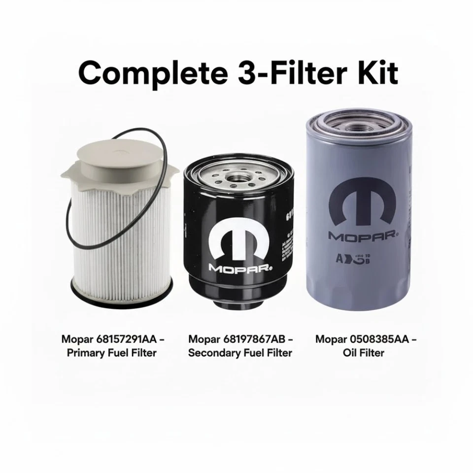 Mopar 2013-2018 RAM 6.7L Cummins Oil & Fuel Filter Kit 2500 3500 4500 5500 OEM - Image 2 of 4