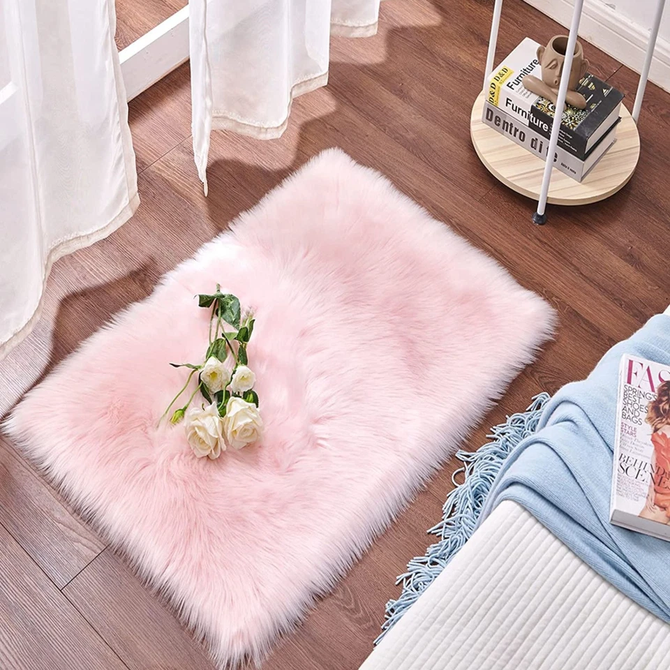 Hochflor Teppich Kunstfell Bettvorleger Schaffell Imitat Kunstfellteppich - Bild 4 von 4