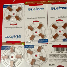 Beltone Size 312 (Brown) Zinc-Air Hearing Aid Batteries 1.45V 4-Pack