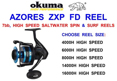 OKUMA BLACK AZORES XP ZXP FD HIGH SPEED SALZWASSER SPINNROLLE BRANDUNG MEERESANGELN
