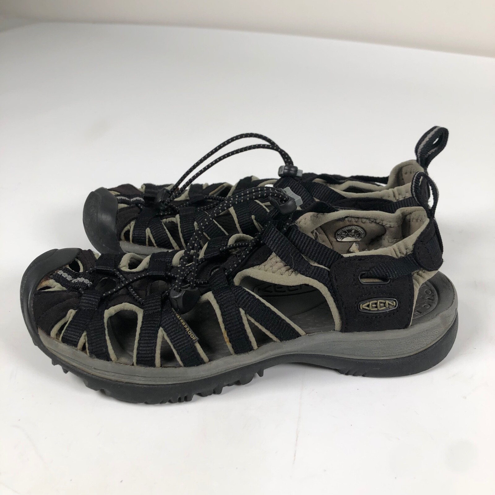 Scarpe sandali outdoor Keen Whisper Bungee da donna taglia 8 US 38 5 nero grigio