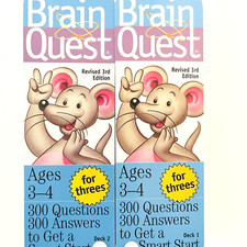 Brain Quest Ages 3-4 Smart Start 300 Questions  Answers Flash Cards 2 Decks