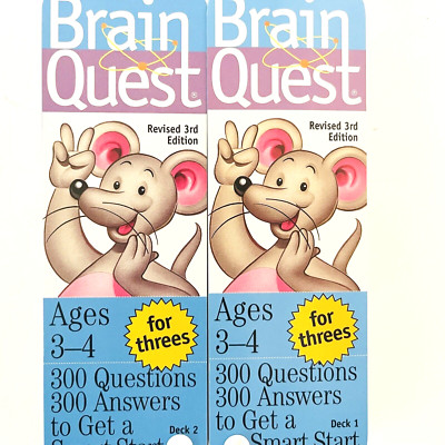 Brain Quest Ages 3-4 Smart Start 300 Questions & Answers Flash Cards 2 Decks