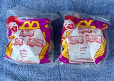 1997 MCDONALD'S HAPPY MEAL TOYS 2 JUNGLE BOOK JUNIOR ELEPHANT TOYS MINT IN PKG