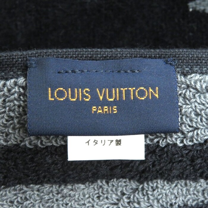 Louis Vuitton Beach Bath Towel Monogram Eclipse M73417 Cotton 
