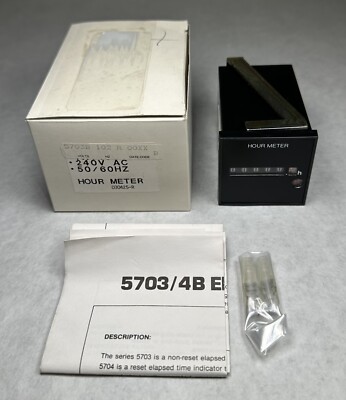 NEW ATC / Automatic Timing & Controls 5703B-102-R-00XX Hour Meter, 5703 240V